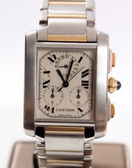 Cartier Tank Francaise Chronoflex Goud/Staal