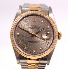 Rolex Datejust Jubilee Goud/staal met diamant Ref. 16233