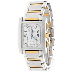 Cartier Tank Francaise Chronoflex. Goud/staal