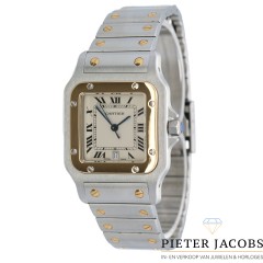 Cartier Santos Galbee Goud/Staal