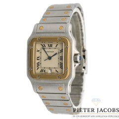 Cartier Santos Galbee Goud/Staal