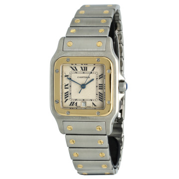 Cartier Santos Galbee Goud/Staal